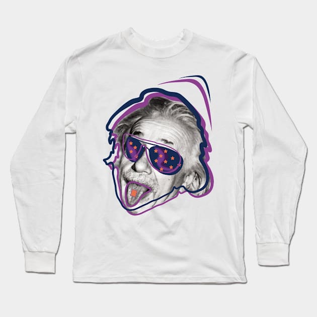 Albert Einstein • Am I or are the others crazy? v3 Long Sleeve T-Shirt by Twisted By Art